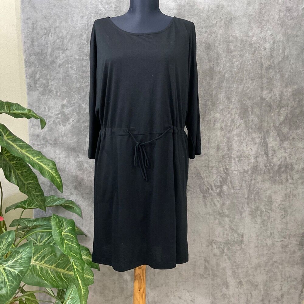 Natori Mini knit House Dress women’s size Medium Drawstring waist dolman sleeves